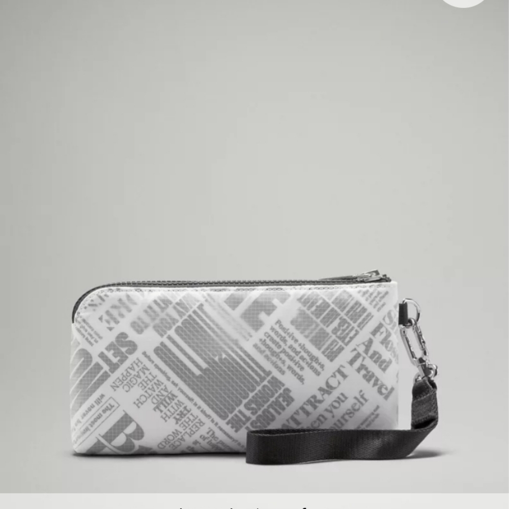Lulumelon Black and White Clutch Wristlet